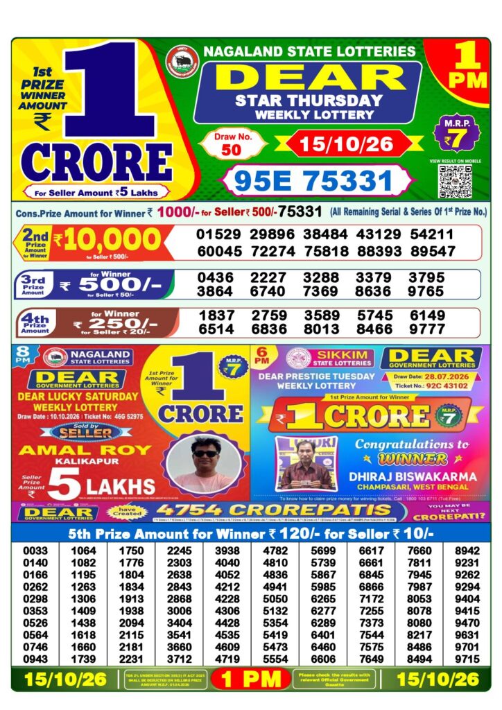1 PM Lottery Sambad PDF first-page preview