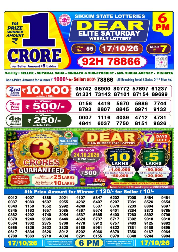 6 PM Lottery Sambad PDF first-page preview