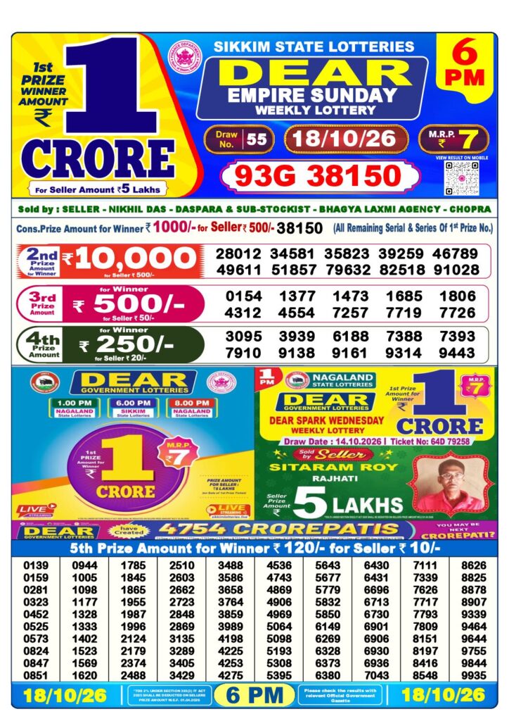 6 PM Lottery Sambad PDF first-page preview