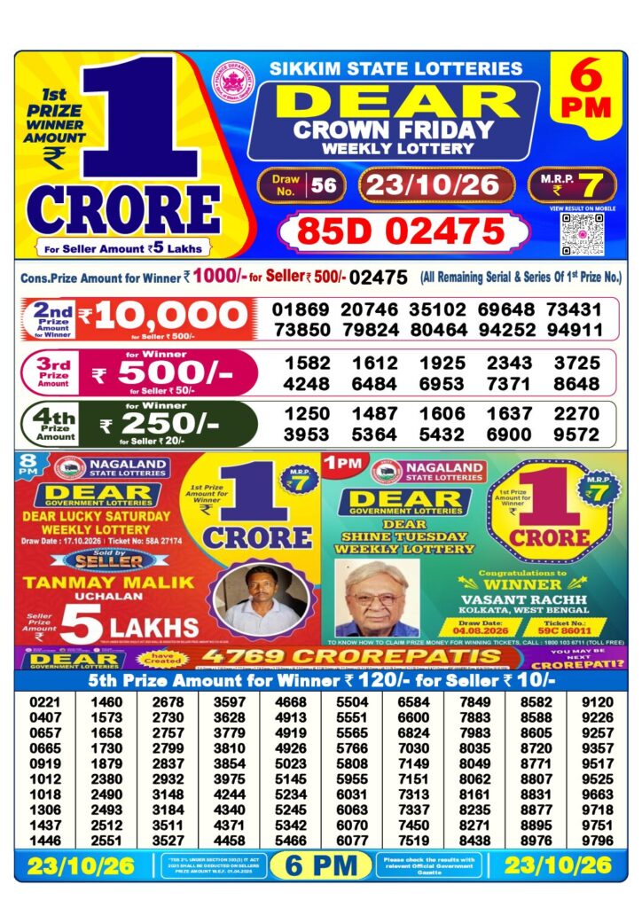 6 PM Lottery Sambad PDF first-page preview