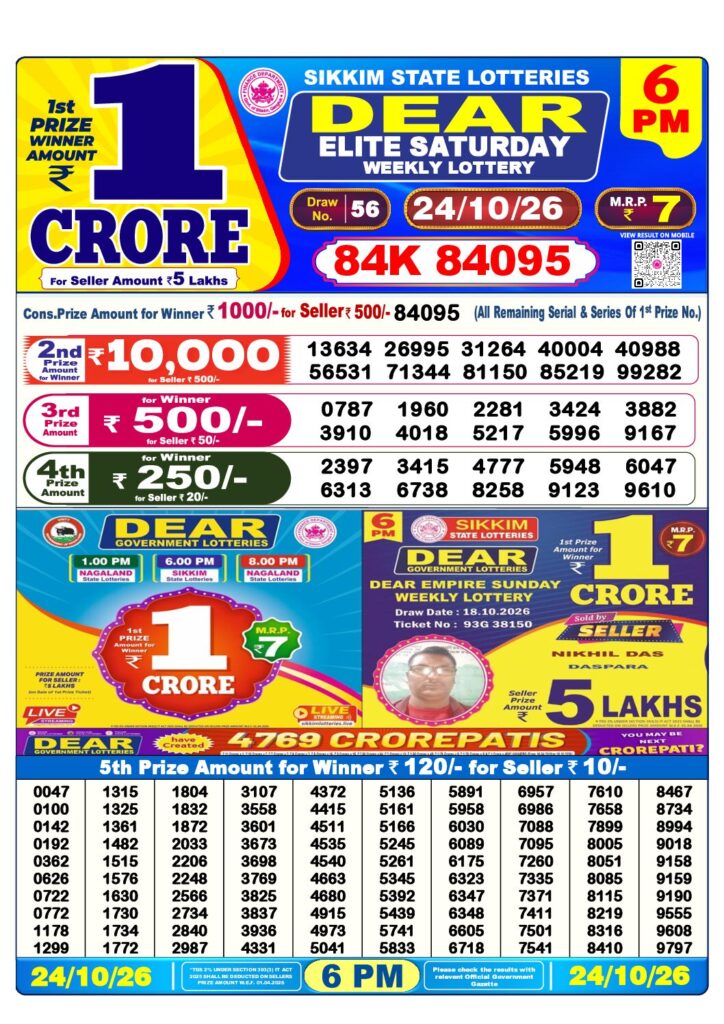 6 PM Lottery Sambad PDF first-page preview