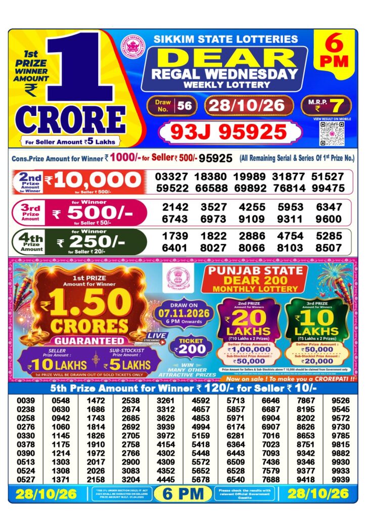 6 PM Lottery Sambad PDF first-page preview