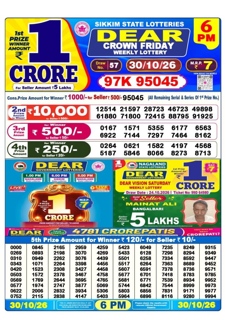 6 PM Lottery Sambad PDF first-page preview