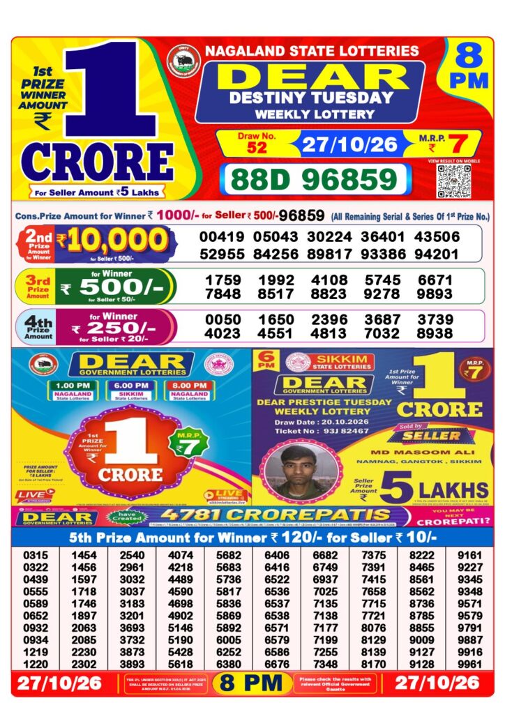 8 PM Lottery Sambad PDF first-page preview